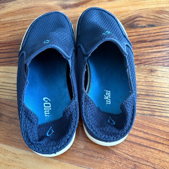 OluKai Men's Navy Slip On Shoes Nohea Mesh OluKai Logo Size 7 EUR 40 - Picture 3 of 5